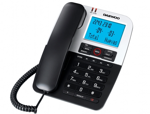 Telefono Daewoo DTC-410 manos libres 4 teclas de memoria directa funcion rellamada , negro, imagen 2 mini