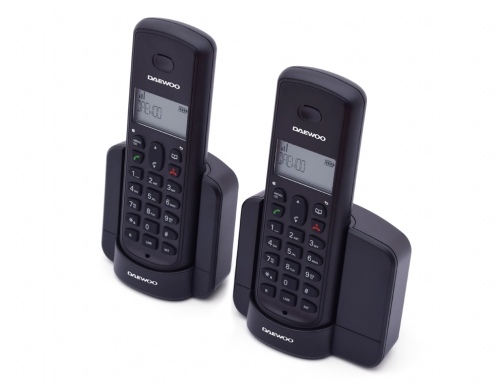 Telefono Daewoo inalambrico dtd-1350d duo pantalla retroiluminada identificacion de llamadas DTD-1350 DUO , negro, imagen 2 mini