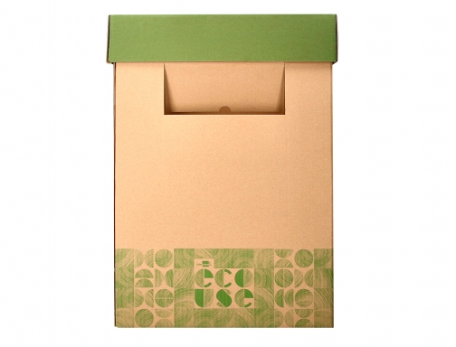 Contenedor papelera reciclaje Liderpapel ecouse carton 100% reciclado y reciclable 70 litros 164126, imagen 4 mini
