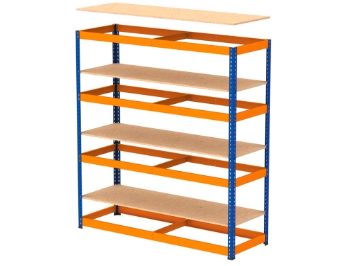 Estanteria de metal ar stabil XL 200x150x60 cm 4 estantes 500 kg Ar storage ST18401 15J408G00, imagen 4 mini
