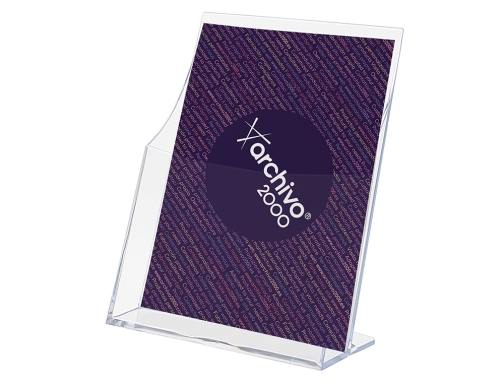 Expositor Archivo 2000 premium portafolletos Din A5 vertical cristal transparente 95x160x210mm 6142 CS TP, imagen 2 mini