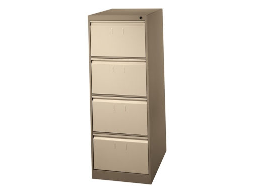 Fichero cajones de suelo metal 4 cajones 132 cm alto 65 cm Blanca F-1304A-BE , beige, imagen 2 mini