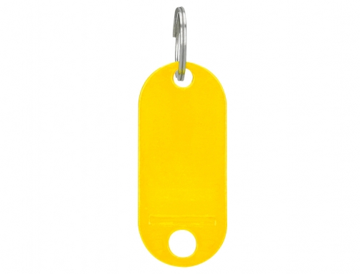 Llavero portaetiquetas Q-connect color amarillo expositor de 100 unidades KF02692, imagen 5 mini