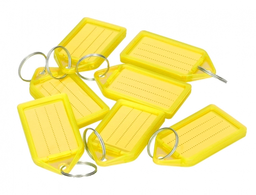 Llavero portaetiquetas Q-connect premium color amarillo caja de 40 unidades KF10479, imagen 4 mini