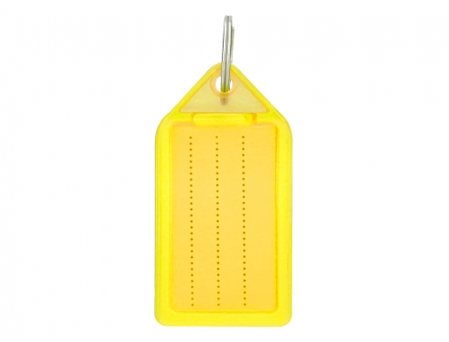 Llavero portaetiquetas Q-connect premium color amarillo caja de 40 unidades KF10479, imagen 5 mini
