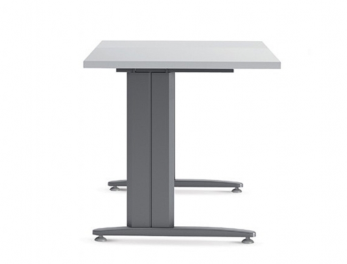 Mesa de oficina Rocada metal 2002AC02 aluminio gris 160x80 cm, imagen 2 mini