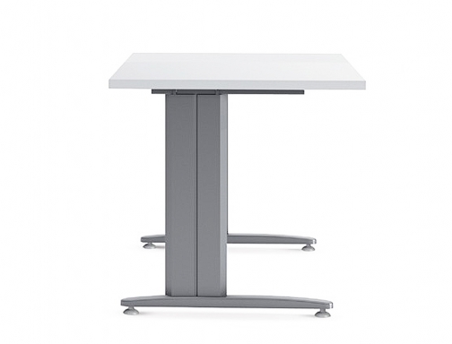 Mesa de oficina Rocada metal 2002AC04 aluminio blanco 160x80 cm, imagen 2 mini