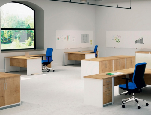 Mesa de oficina Rocada work 2000AB02 aluminio gris 120x60 cm, imagen 4 mini