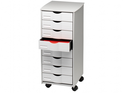 Mueble auxiliar Paperflow para oficina 8 cajones en color gris 5x825x382 71,5x31,6x34,3 DT082.02, imagen 2 mini