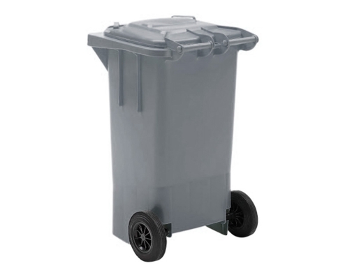 Papelera contenedor Q-connect plastico gris para desechos en general 100 l con KF16545, imagen 5 mini