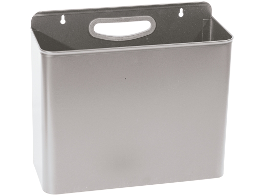 Papelera de metal 99 de pared gris 285x125x325 mm Sie 99-G, imagen 2 mini