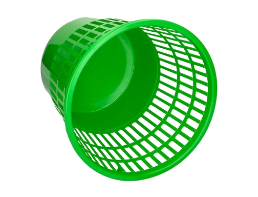 Papelera plastico Q-connect 15 litros rejilla color verde 285x290 mm KF03773, imagen 3 mini