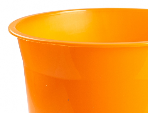 Papelera plastico Q-connect naranja translucido 13 litros 275x285 mm KF19040, imagen 4 mini