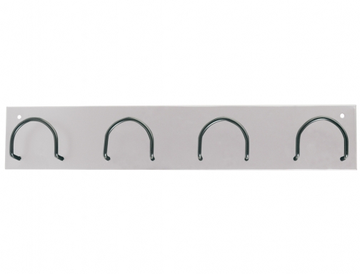 Perchero de metal 611 pared 4 colgadores color blanco 55x10x5 cm Sie 611-B, imagen 2 mini