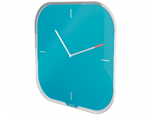 Reloj Leitz cosy de pared silencioso cristal 30x30 cm azul 90170061, imagen 4 mini