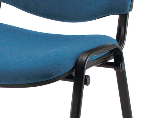 Silla apilable Q-connect brazos cortos tapizada sin ruedas 910 mm alto 460mm KF10880 , azul, imagen 5 mini