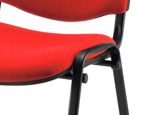 Silla apilable Q-connect brazos cortos tapizada sin rueds 910 mm alto 460 KF10882 , rojo, imagen 5 mini