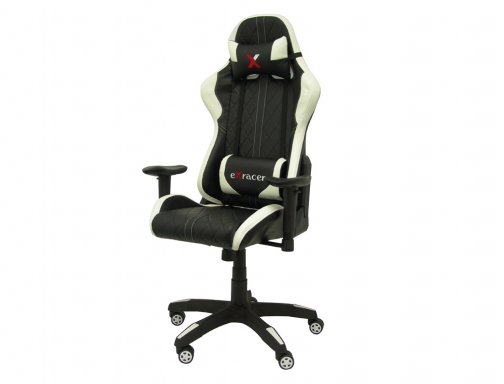 Silla pyc gaming chair giratoria similpiel regulable en altura negra 1200+80x670x670 mm Piqueras y cres 7216DBSPNE , negro, imagen 2 mini