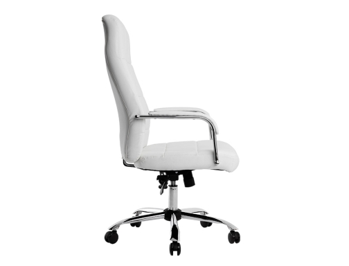 Silla Q-connect direccion piav e simil piel base de metal alt max KF04624 , blanco, imagen 4 mini