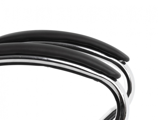 Silla Q-connect direccion vero na simil piel base de metal alt max KF04620 , negro, imagen 5 mini