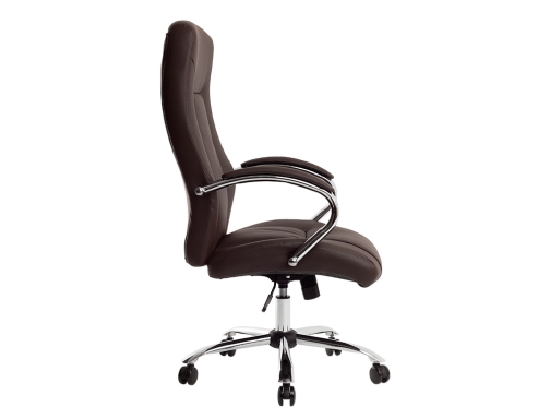 Silla Qconnect direccion vero na simil piel base de metal alt max KF04621 , marron, imagen 4 mini