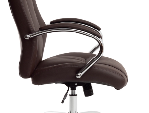 Silla Qconnect direccion vero na simil piel base de metal alt max KF04621 , marron, imagen 5 mini