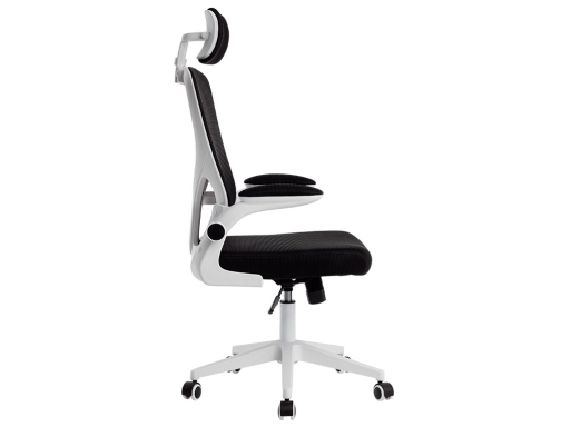 Silla Q-connect ergonomica pal ermo malla base nylon alt max 1300 anc KF04635 , blanco negro, imagen 4 mini