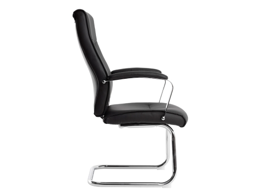 Silla Q-connect escritorio mod ena simil piel base de metal alt max KF04631 , negro, imagen 4 mini