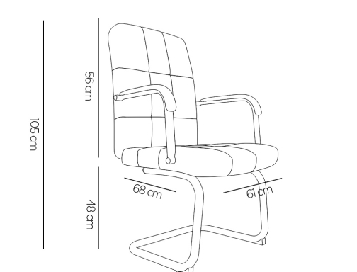 Silla Qconnect escritorio pia ve simil piel base de metal alt max KF04625 , blanco, imagen 3 mini