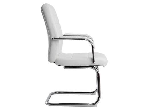 Silla Qconnect escritorio pia ve simil piel base de metal alt max KF04625 , blanco, imagen 4 mini