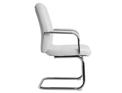 Silla Q-connect escritorio pia ve simil piel base de metal alt max KF04625 , blanco, imagen 4 mini