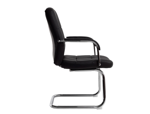 Silla Q-connect escritorio pia ve simil piel base de metal alt max KF04626 , negro, imagen 4 mini