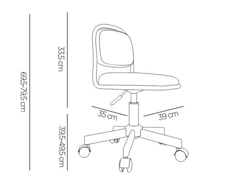 Silla Q-connect infantil bari escritorio color rosa alt max 795 anc 390 KF04648, imagen 3 mini