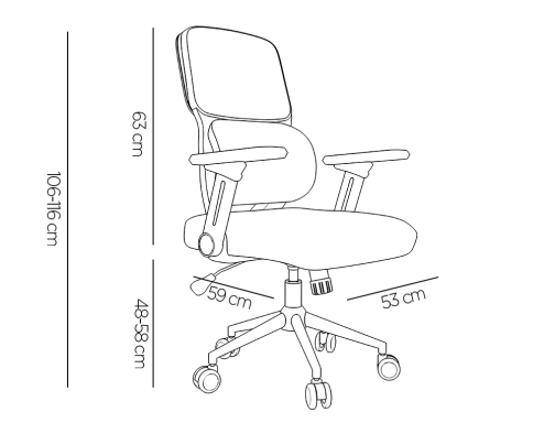 Silla Q-connect oficina lucca malla base de metal alt max 1090 anc KF04638 , negro gris, imagen 3 mini