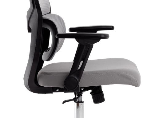 Silla Q-connect oficina lucca malla base de metal alt max 1090 anc KF04638 , negro gris, imagen 5 mini