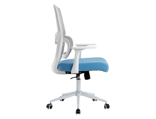 Silla Q-connect oficina lucca malla base de metal alt max 1090 anc KF04639 , blanco gris azul, imagen 4 mini