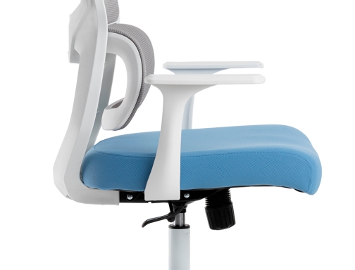 Silla Q-connect oficina lucca malla base de metal alt max 1090 anc KF04639 , blanco gris azul, imagen 5 mini