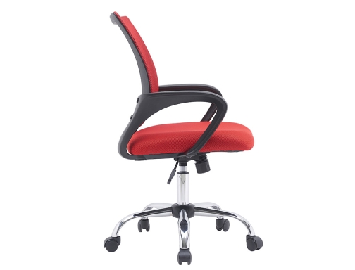 Silla Q-connect oficina siena malla base de metal alt max 1000 anc KF04642 , negro rojo, imagen 4 mini