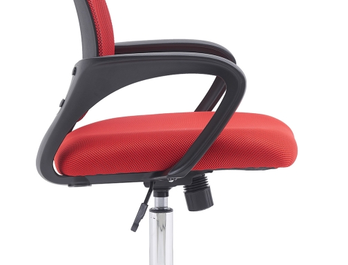 Silla Q-connect oficina siena malla base de metal alt max 1000 anc KF04642 , negro rojo, imagen 5 mini