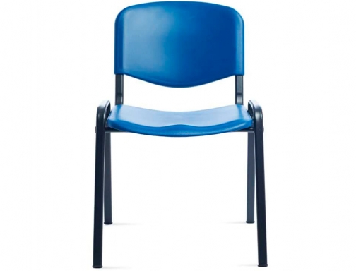 Silla Rocada confidente estructura de metal respaldo y asiento en polimero color 975V15-3 , azul, imagen 2 mini