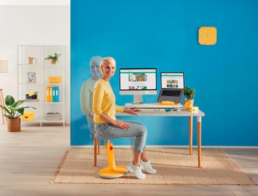 Taburete Leitz active ergo cosy ajustable color azul 65180061, imagen 4 mini