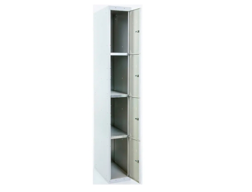 Taquilla de metal Simonlocker 4 puertas con cerradura respiradero y etiquetero gris 90333W1430, imagen 2 mini