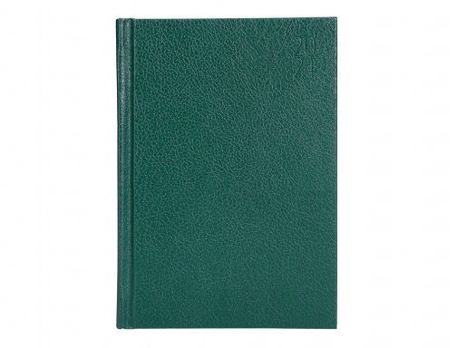 Agenda encuadernada Liderpapel corfu 15x21 cm 2024 dia pagina color verde papel 167042, imagen 3 mini