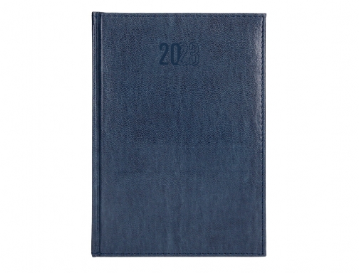 Agenda encuadernada Liderpapel creta 15x21 cm 2023 dia pagina color azul papel 164053, imagen 2 mini