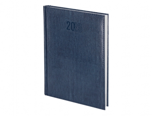 Agenda encuadernada Liderpapel creta 15x21 cm 2023 dia pagina color azul papel 164053, imagen 4 mini