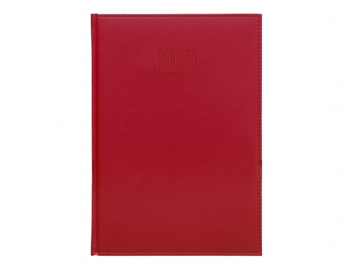 Agenda encuadernada Liderpapel creta 15x21 cm 2024 semana vista color rojo papel 167064, imagen 3 mini