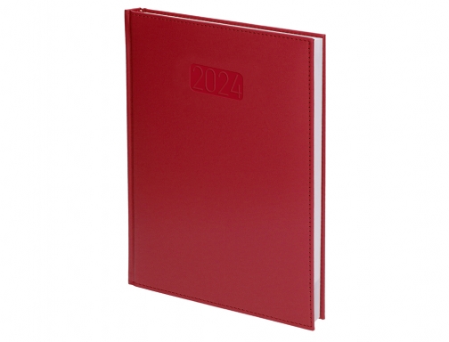 Agenda encuadernada Liderpapel creta 15x21 cm 2024 semana vista color rojo papel 167064, imagen 5 mini