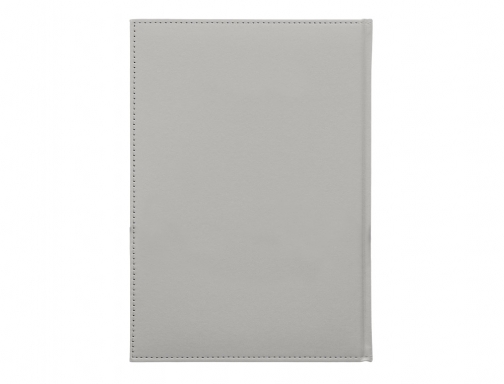 Agenda encuadernada Liderpapel creta 17x24 cm 2023 dia pagina color gris papel 164061 , plata, imagen 3 mini