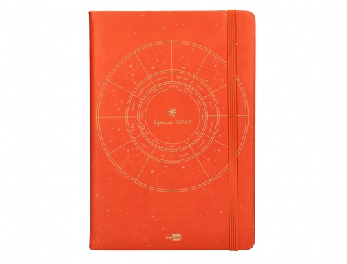Agenda encuadernada Liderpapel efira A5 2024 dia pagina color calabaza papel 70 167015, imagen 3 mini