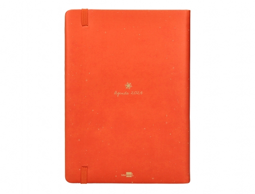 Agenda encuadernada Liderpapel efira A5 2024 dia pagina color calabaza papel 70 167015, imagen 4 mini